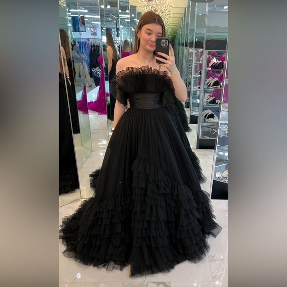 Sherri Hill Black Ballgown #55323 - Picture 7 of 11